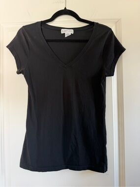Planet Gold Black V-Neck Short Sleeve Tee